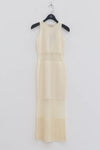 SWAYING/KNIT See-Through Panel Sleeveless Dress SW22SSL05 Apricot PS49
